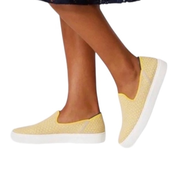 Rothys The Sneaker Retired Sunshine Lemon Yellow Honeycomb Textile Loafer 9.5 - Picture 1 of 11